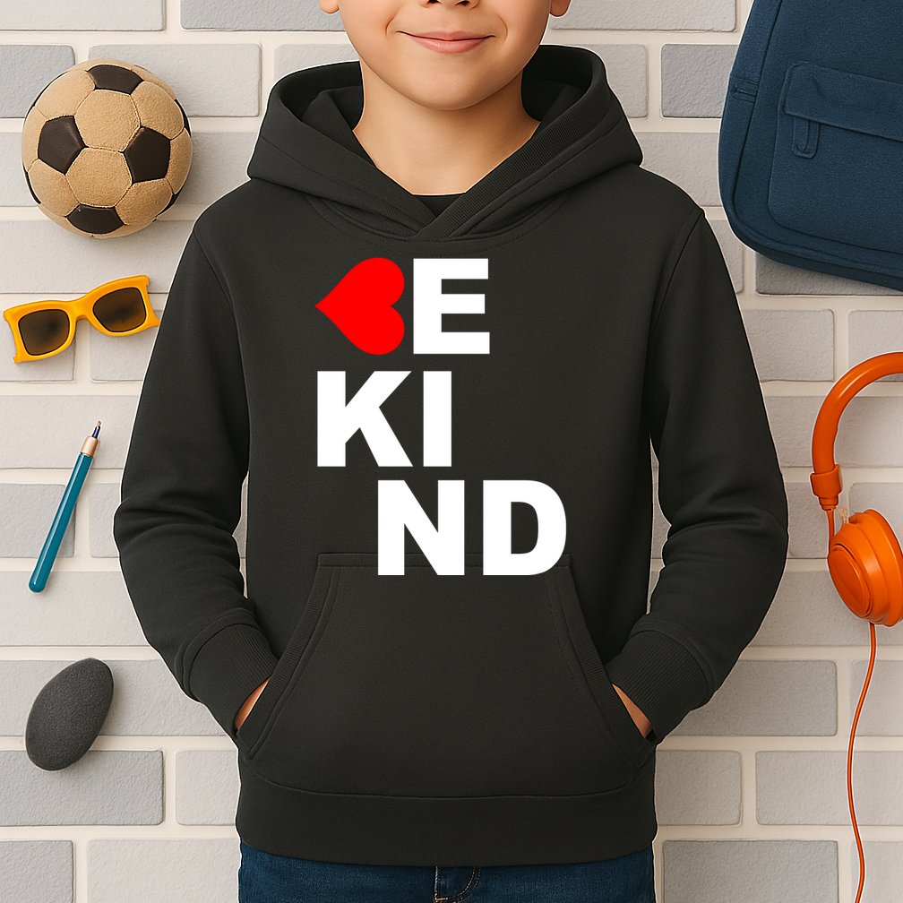 Be Kind Love Heart, Kindness Matters Kids Hoodie