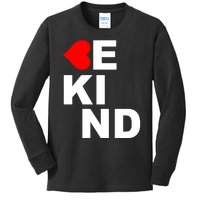 Be Kind Love Heart, Kindness Matters Kids Long Sleeve Shirt