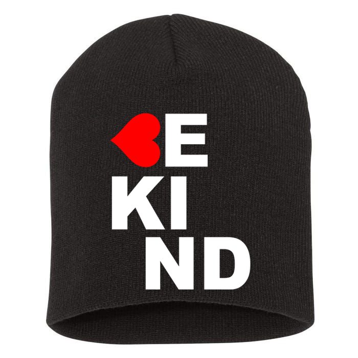 Be Kind Love Heart, Kindness Matters Short Acrylic Beanie