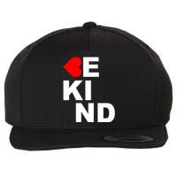 Be Kind Love Heart, Kindness Matters Wool Snapback Cap