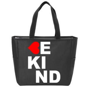 Be Kind Love Heart, Kindness Matters Zip Tote Bag