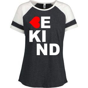 Be Kind Love Heart, Kindness Matters Enza Ladies Jersey Colorblock Tee