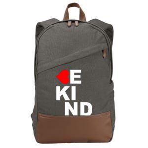 Be Kind Love Heart, Kindness Matters Cotton Canvas Backpack