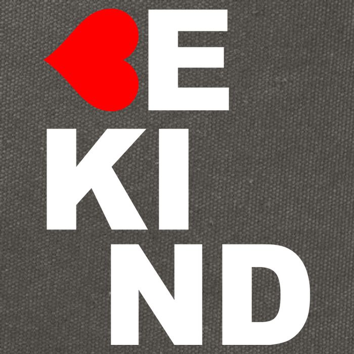 Be Kind Love Heart, Kindness Matters Cotton Canvas Backpack