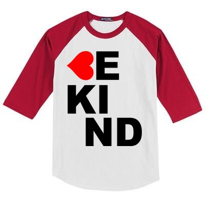 Be Kind Love Heart, Kindness Matters Kids Colorblock Raglan Jersey