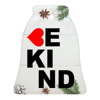 Be Kind Love Heart, Kindness Matters Ceramic Bell Ornament