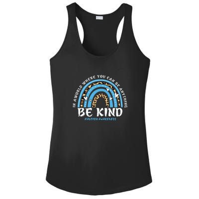 Be Kind Leopard Rainbow Choose Kindness Autism Awareness Ladies PosiCharge Competitor Racerback Tank