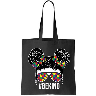 Be Kind Messy Bun Autism Awareness Bag