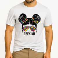 Be Kind Messy Bun Autism Awareness Cooling Performance Crew T-Shirt