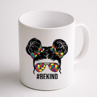 Be Kind Messy Bun Autism Awareness Coffee Mug