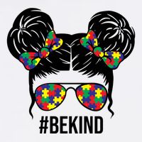 Be Kind Messy Bun Autism Awareness Flatbill Hat