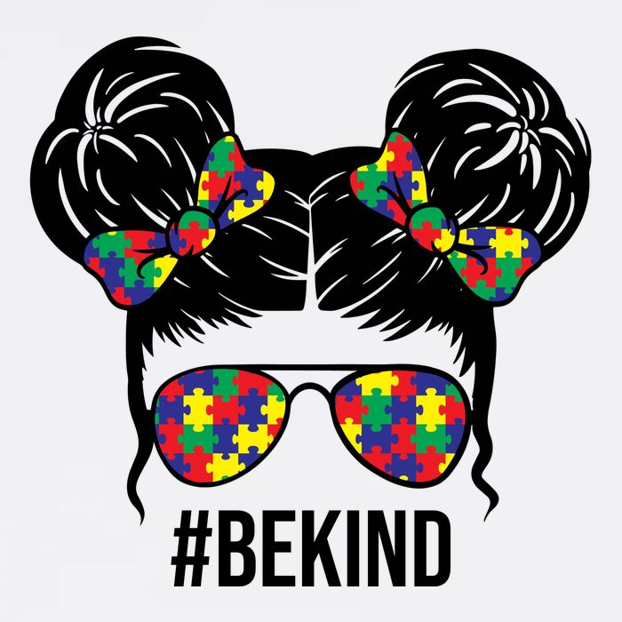 Be Kind Messy Bun Autism Awareness Flatbill Hat
