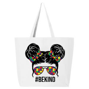 Be Kind Messy Bun Autism Awareness 25L Jumbo Tote