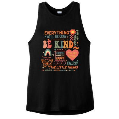 Be Kind Mental Health Awareness Ladies PosiCharge Tri-Blend Wicking Tank