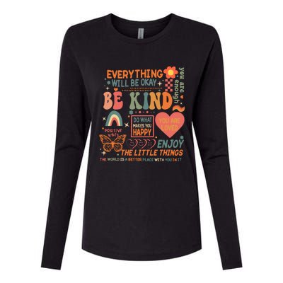 Be Kind Mental Health Awareness Womens Cotton Relaxed Long Sleeve T-Shirt