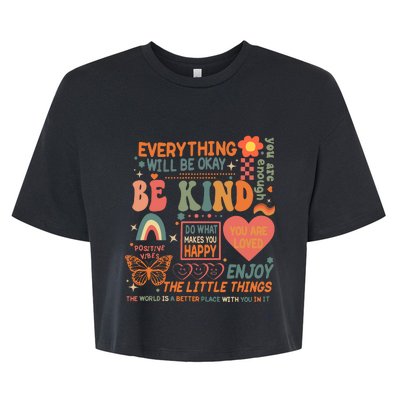 Be Kind Mental Health Awareness Bella+Canvas Jersey Crop Tee