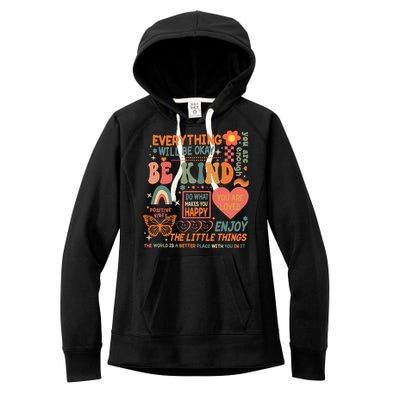 Be Kind Mental Health Awareness Women's Fleece Hoodie