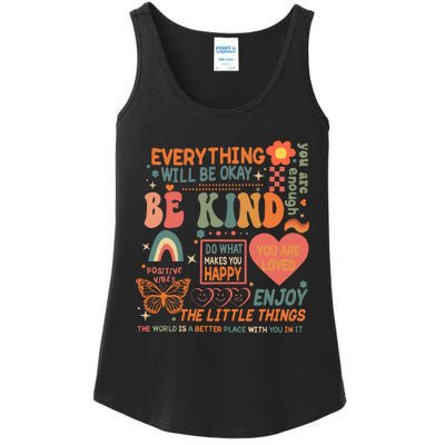 Be Kind Mental Health Awareness Ladies Essential Tank