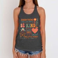 Be Kind Mental Health Awareness Women's Knotted Racerback Tank