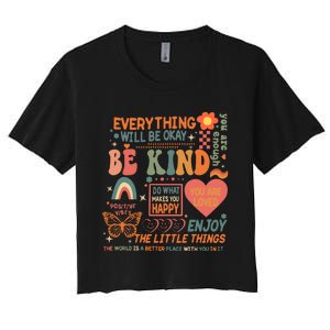 Be Kind Mental Health Awareness Women's Crop Top Tee