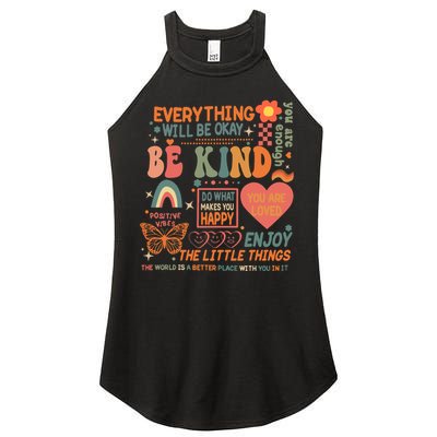 Be Kind Mental Health Awareness Women’s Perfect Tri Rocker Tank