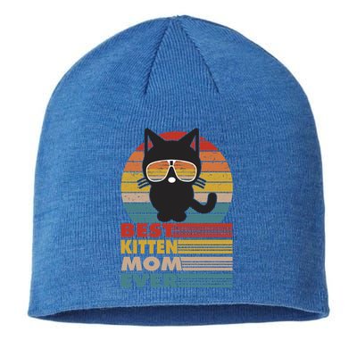 Best Kitten Mom Ever Cat Lover Mothersday Funny Gift Sustainable Beanie