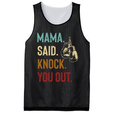 Boxing Kickboxing Mama Said Knock You Out Mesh Reversible Basketball Jersey Tank