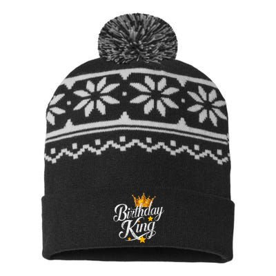 Birthday King Matching Birthday Bday USA-Made Snowflake Beanie