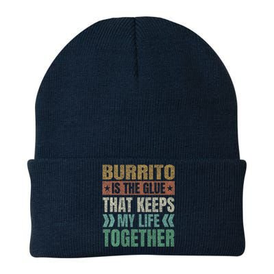 Burrito Keeps My Life Together Tortilla Retro Mexican Dish Knit Cap Winter Beanie