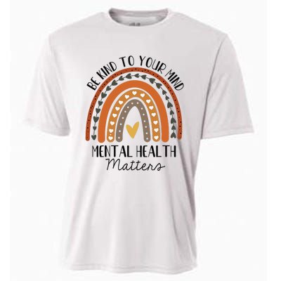 Be Kind Mental Health Matters Polka Dot Rainbow Awareness Cooling Performance Crew T-Shirt