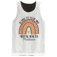 Be Kind Mental Health Matters Polka Dot Rainbow Awareness Mesh Reversible Basketball Jersey Tank