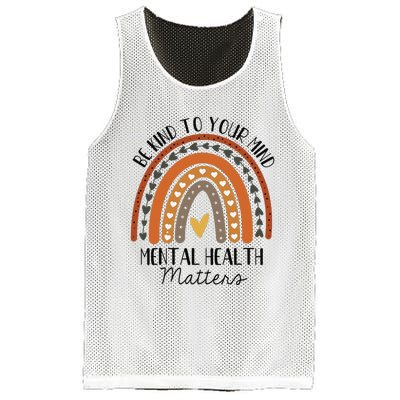 Be Kind Mental Health Matters Polka Dot Rainbow Awareness Mesh Reversible Basketball Jersey Tank