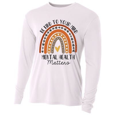 Be Kind Mental Health Matters Polka Dot Rainbow Awareness Cooling Performance Long Sleeve Crew