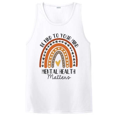 Be Kind Mental Health Matters Polka Dot Rainbow Awareness PosiCharge Competitor Tank