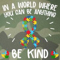 Be Kind Motivational Autism Awareness Slogan Autism Puzzle Message Legacy Tie Dye Trucker Hat