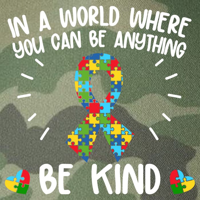 Be Kind Motivational Autism Awareness Slogan Autism Puzzle Message Legacy Tie Dye Trucker Hat