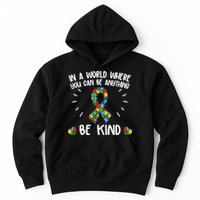 Be Kind Motivational Autism Awareness Slogan Autism Puzzle Message Hoodie