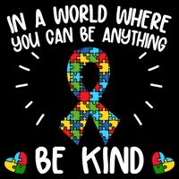 Be Kind Motivational Autism Awareness Slogan Autism Puzzle Message Hoodie