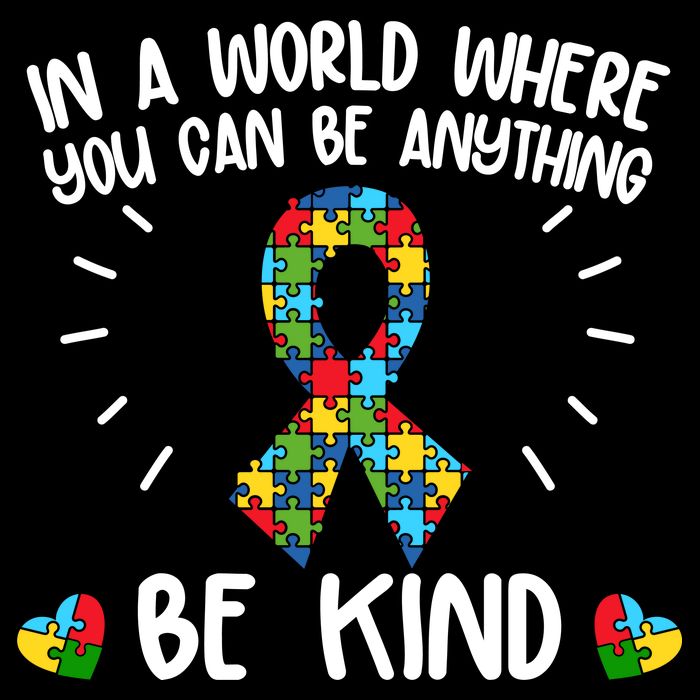 Be Kind Motivational Autism Awareness Slogan Autism Puzzle Message Hoodie