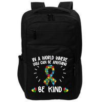 Be Kind Motivational Autism Awareness Slogan Autism Puzzle Message Impact Tech Backpack