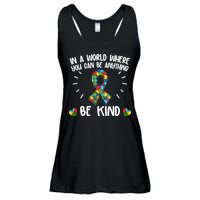 Be Kind Motivational Autism Awareness Slogan Autism Puzzle Message Ladies Essential Flowy Tank