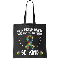 Be Kind Motivational Autism Awareness Slogan Autism Puzzle Message Bag