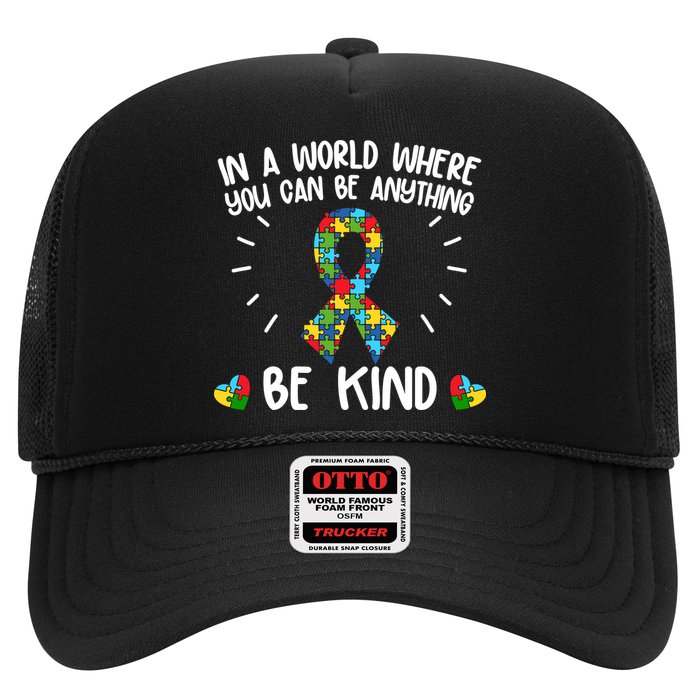 Be Kind Motivational Autism Awareness Slogan Autism Puzzle Message Hat