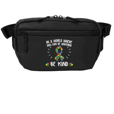 Be Kind Motivational Autism Awareness Slogan Autism Puzzle Message Crossbody Pack