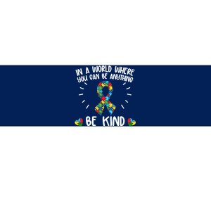 Be Kind Motivational Autism Awareness Slogan Autism Puzzle Message Bumper Sticker