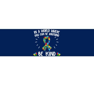 Be Kind Motivational Autism Awareness Slogan Autism Puzzle Message Bumper Sticker