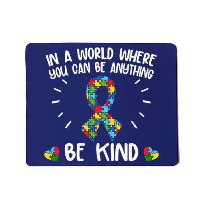 Be Kind Motivational Autism Awareness Slogan Autism Puzzle Message Mousepad