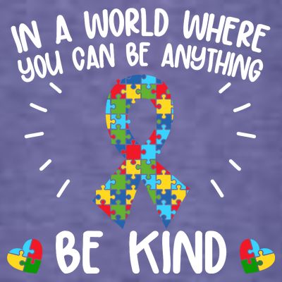 Be Kind Motivational Autism Awareness Slogan Autism Puzzle Message T-Shirt