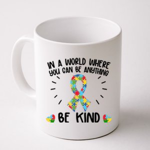 Be Kind Motivational Autism Awareness Slogan Autism Puzzle Message Coffee Mug