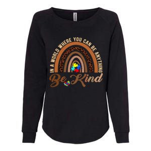 Be Kind Melanin Black History Month Rainbow Autism Leopard Gift Womens California Wash Sweatshirt